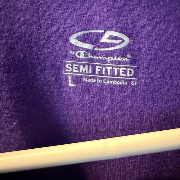 C9 by Champion Semi-Fitted Long Sleeve Performance Tee | Size Large | Purple - Picture 3 of 4